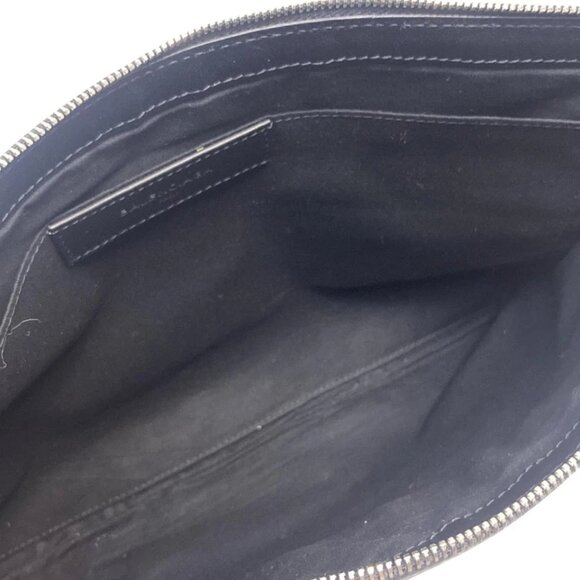 BALENCIAGA Classic Clip L Black White Canvas Leather - Clutch Bag 199-052925 - Picture 6 of 7